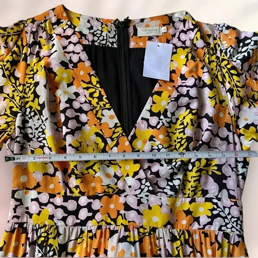 TED BAKER
Safiree floral print cotton blend midi dress Size 3 - Picture 11 of 17